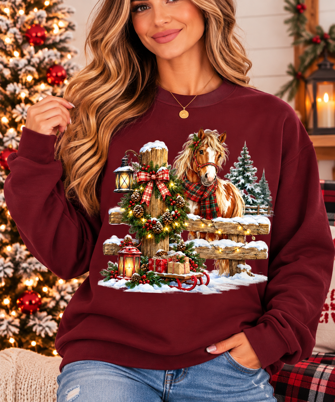 Country Christmas Horse