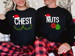 Chest/Nuts Couples Christmas Crewneck Sweatshirt