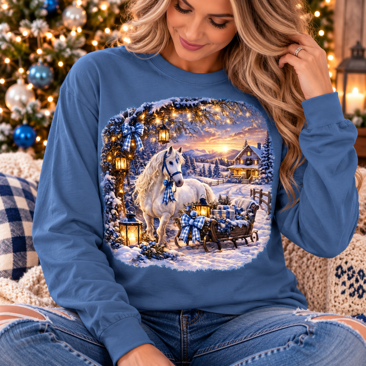 A Country Christmas In Blue