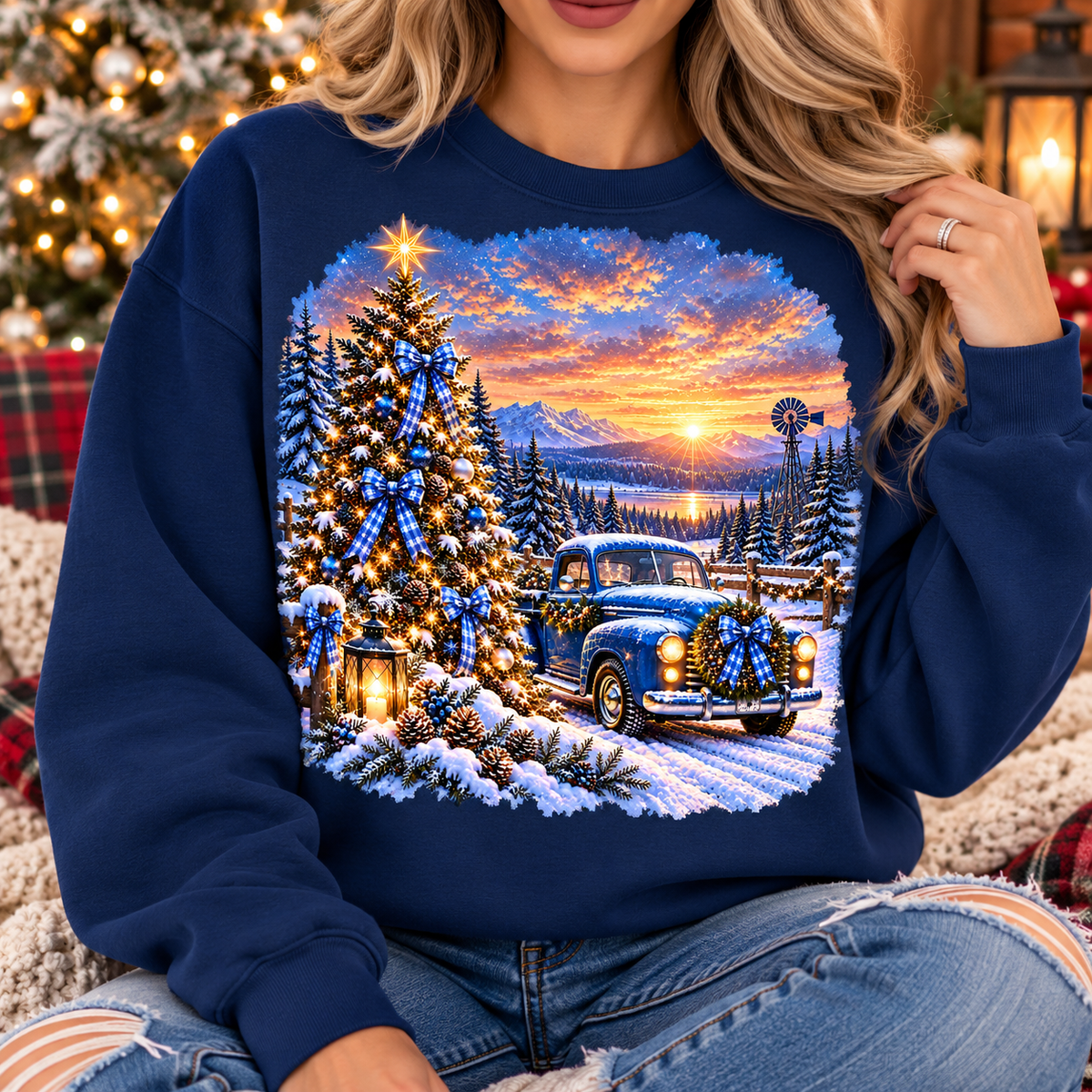 A Country Christmas In Blue