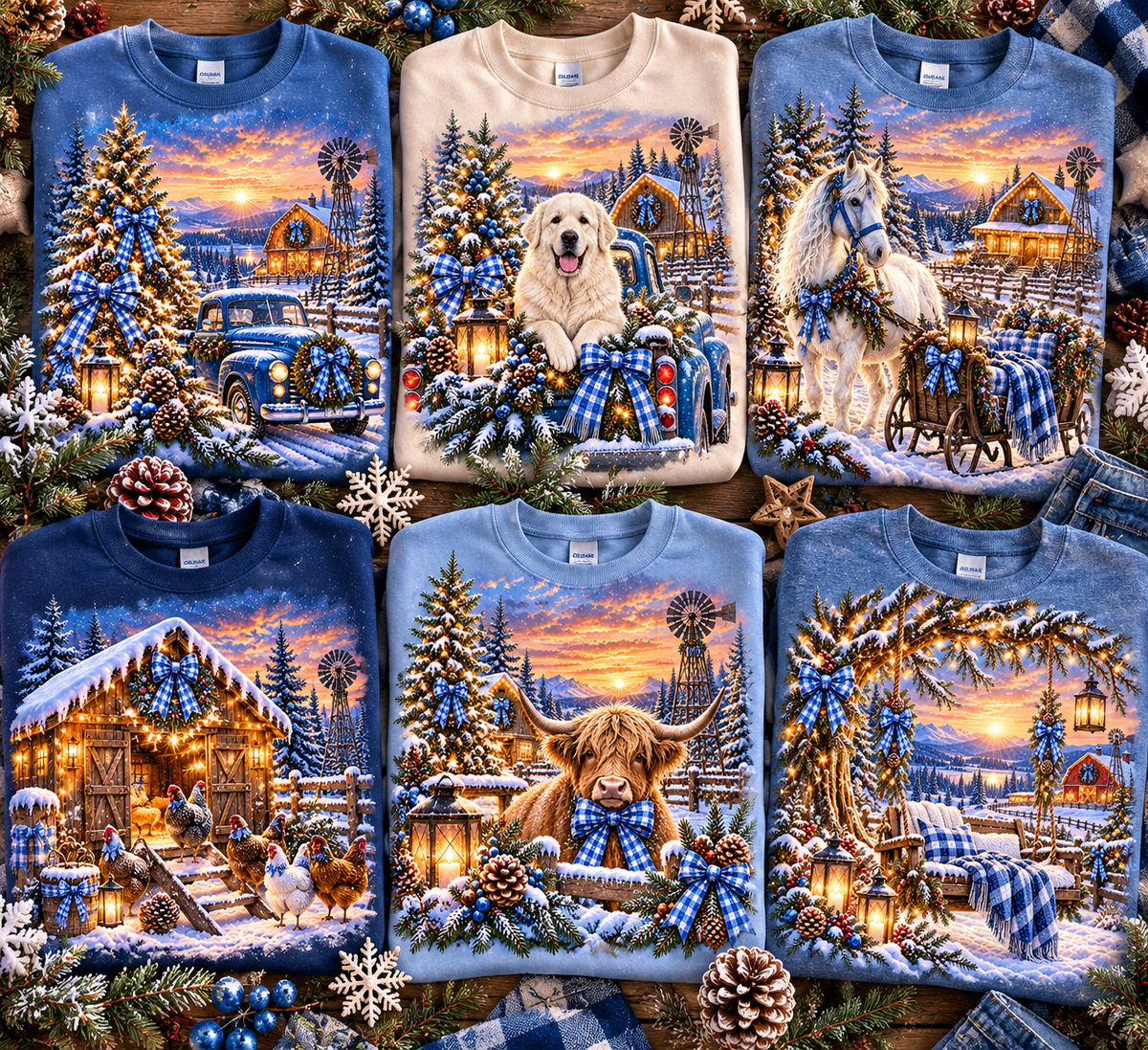 A Country Christmas In Blue