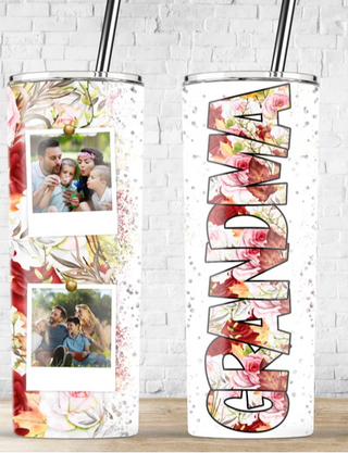 Floral Grandma With Personalized Pictures