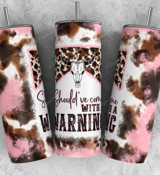 Shoul've Come With A Warning - Pink Cowhide
